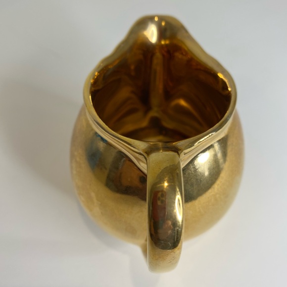 Vtg Crown Devon Porcelain Set of Mini Gold Cream, Sugar and Matching Tray China - Picture 8 of 14